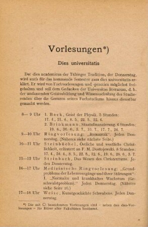 14-42, Vorlesungen
