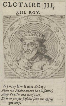 Bildnis des Chlotaire III., König des Fränkischen Reiches