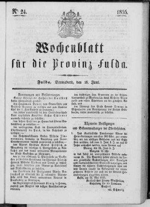 Nr. 24, Ausgabe vom 16. Juni 1855