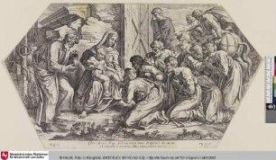 [Die Anbetung der Heiligen Drei Könige.; L'adoration des Mages.]