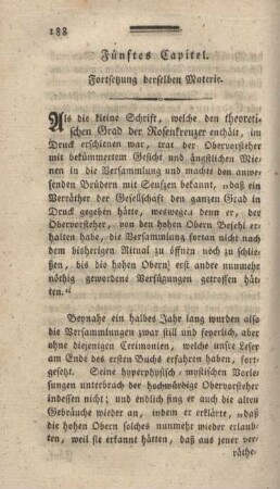 Fünftes Capitel. Fortsetzung derselben Materie.