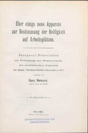 Über einige neue Apparate zur Bestimmung der Helligkeit auf Arbeitsplätzen
