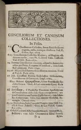 Conciciliorum Et Canonum Collectiones. - Juris Canonici Scriptores.