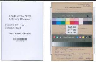 Entnazifizierung Gertrud Kurzawski , geb. 25.05.1899 ()