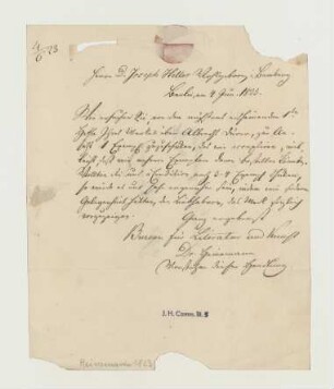 Brief von Jeremias Heinemann an Joseph Heller