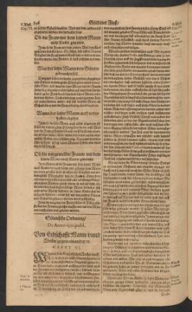 Von Erbschafft Mann unnd Weibs/ gegen einander/ [et]c. Caput VI.