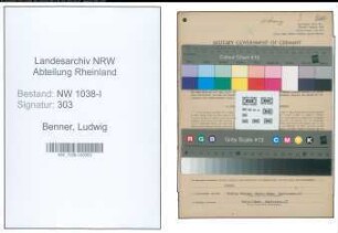 Entnazifizierung Ludwig Benner , geb. 09.12.1904 (Polizei)