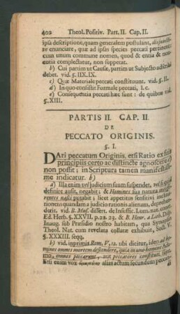 Cap. II. De Peccato Originis