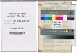 Entnazifizierung Martin Omsels , geb. 19.03.1903 (Landwirt)