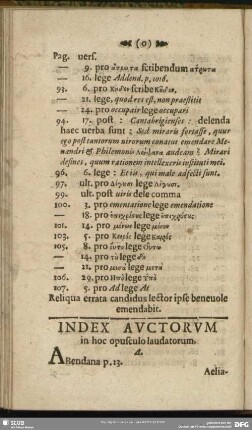 Index Auctorum in hoc opusculo laudatorum