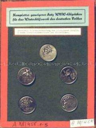 WHW-Abzeichen, Serie "Alpenblumen", Straßensammlung im Gau Wien vom Januar 1939