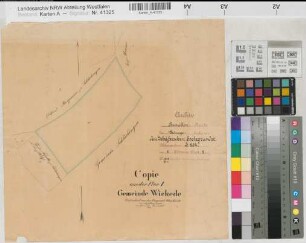 Wickede (Wickede), Teilung des Schafhauser Holzes, Bl. 2 Brouillonkarte