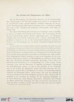 Das Westtor der Pelasgerburg von Athen