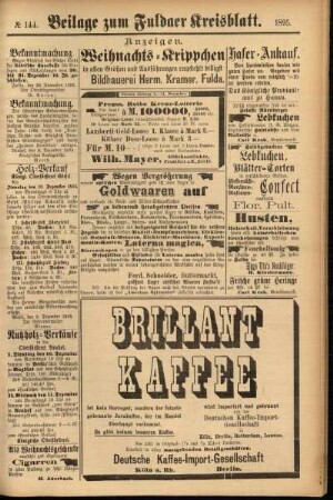 Zweite Ausgabe vom Donnerstag, den 05. Dezember 1895.