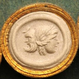 Zusammengesetzte Masken eines Philosophen und einer Muse oder Poetin (Daktyliothek, Supplement)