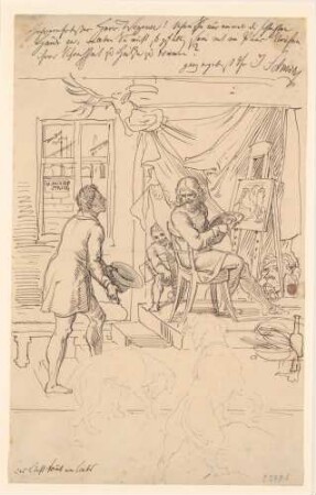 Schnorrs Besuch im Atelier Friedrich Wilhelm Wegeners