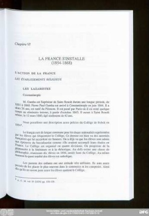 Chapitre VI La France S'Installe (1854-1868)