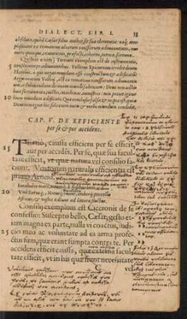 Cap. V. De Efficiente per se et per accidens.