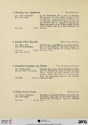 Bilderverzeichnis (Nr. 1-38)