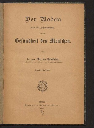 Der Boden und sein Zusammenhang mit der Gesundheit des Menschen