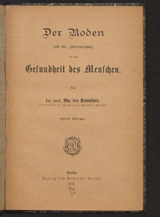 Der Boden und sein Zusammenhang mit der Gesundheit des Menschen