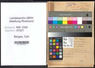 Entnazifizierung Carl Berges , geb. 30.05.1888 (Fabrikant)