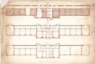 Voit, August von; München; Botanischer Garten - Grundriss Keller, Grundriss EG, Grundriss 1. OG