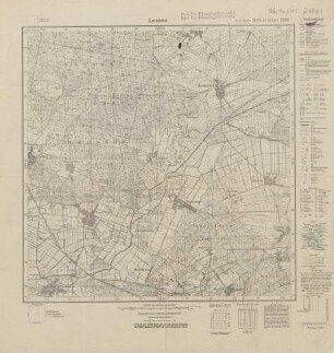 2733 (alte Nr.: 1305) Leussow, Meßtischblatt (4cm - Karte)