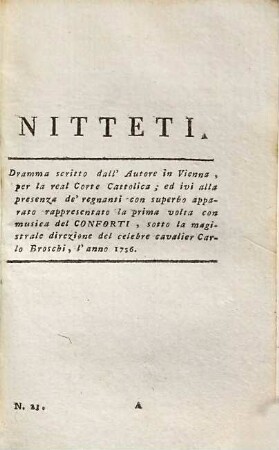 Opere dell'abate Pietro Metastasio poeta cesareo, 23. Nitteti
