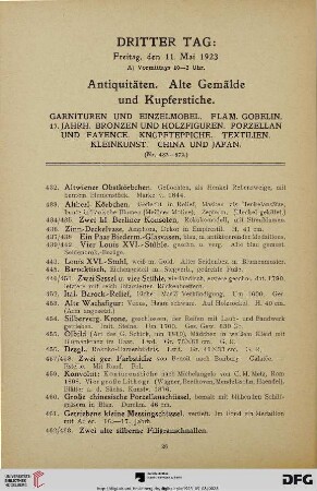 Antiquitäten. Alte Gemälde und Kupferstiche (Nr. 432-672)