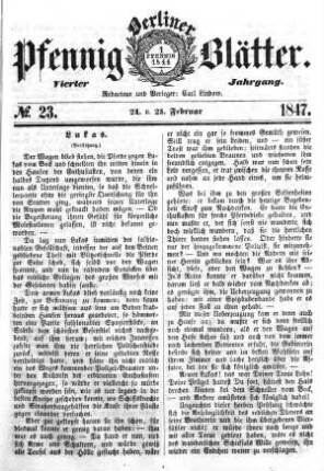 No. 23, 24. u. 25. Februar