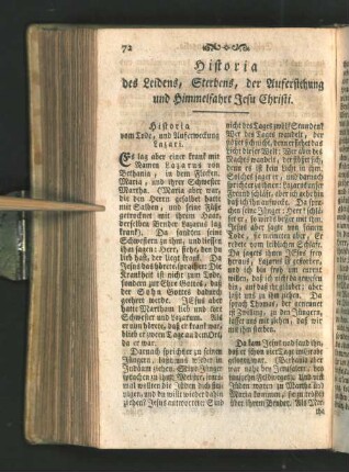 Historia des Leidens, Sterbens, der Auferstehung und Himmelfahrt Jesu Christi. [u. a.]