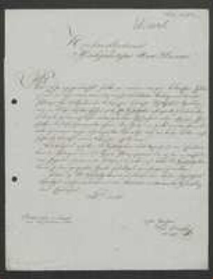Brief von Peter Wierzbicki an Unbekannt