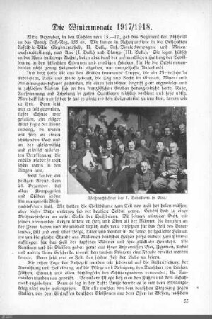 Die Wintermonate 1917/1918.