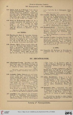XV. Archäologie (Nr. 1095-1135)