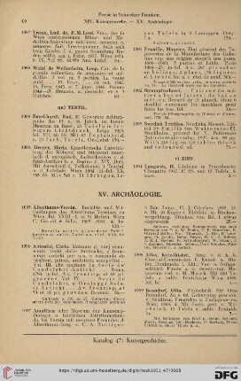 XV. Archäologie (Nr. 1095-1135)