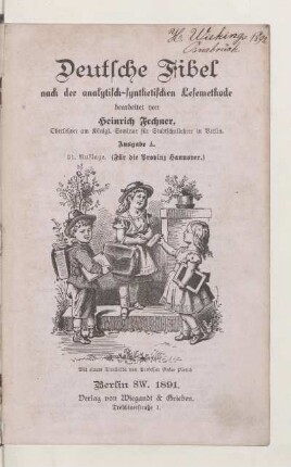 Deutsche Fibel nach der analytisch-synthetischen Lesemethode
