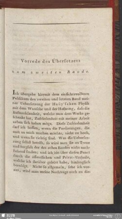 Vorrede des Übersetzers zum zweiten Bande