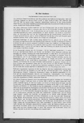 III. Der Ausbau