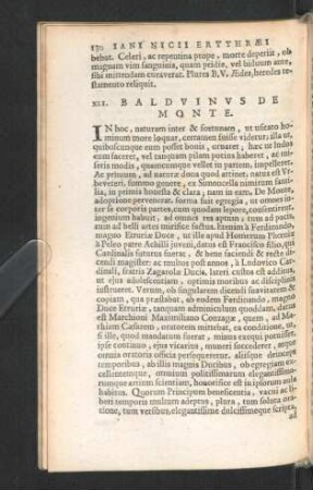 XLI. Balduinus de Monte.