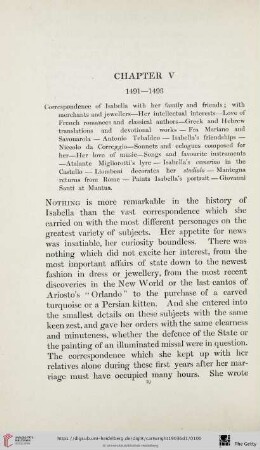 Chapter V: 1491-1493