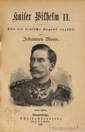 Kaiser Wilhelm II : Für die deutsche Jugend erzählt