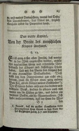 Das vierte Kapitel. Von der Breite des menschlichen Körpers überhaupt.
