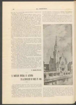 El pabellón imperial de Alemania en la exposición de Paris en 1900.