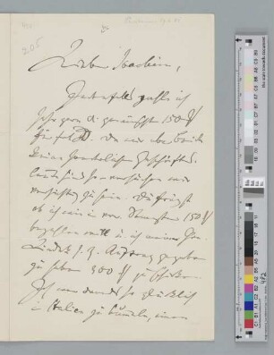 Brief an Joseph Joachim