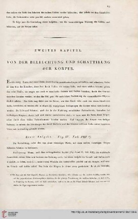 Zweites Kapitel: Von der Beleuchtung und Schattirung der Körper