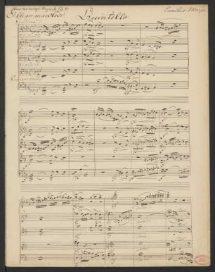 Quintette; vl (2), vla (2), vlc; d-Moll