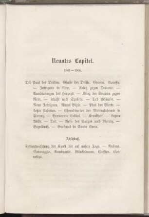 Neuntes Capitel. 1547 - 1564.