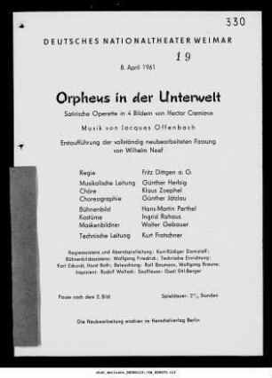 Orpheus in der Unterwelt