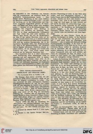 Über Tizians sogenannte "himmlische und irdische Liebe"
